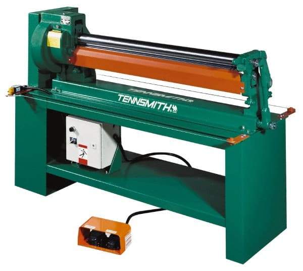 Tennsmith - 20 Gauge Max Stainless Steel Capacity, 49 Inch Max Forming Width, Floor Machine, Electric Slip Roll - 3/4 hp, 77 Inch Overall Width, x 50 Inch Overall Height, 3 Inch Slip Roll Diameter, 3/8, 1/2, 5/8 Inch Wire Groove Width, 230/460 Voltage - Strong Tooling