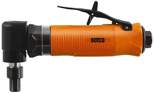 Dotco - 1/4" Collet, Angle Handle, Air Angle Die Grinder - 20,000 RPM, Rear Exhaust, 23 CFM, 0.4 hp, 90 psi, 1/4" Inlet - Strong Tooling