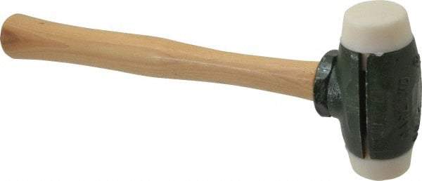 Garland - 2 Lb Head 1-1/2" Face Nylon Split Head Hammer - 12-1/2" OAL, Wood Handle - Strong Tooling