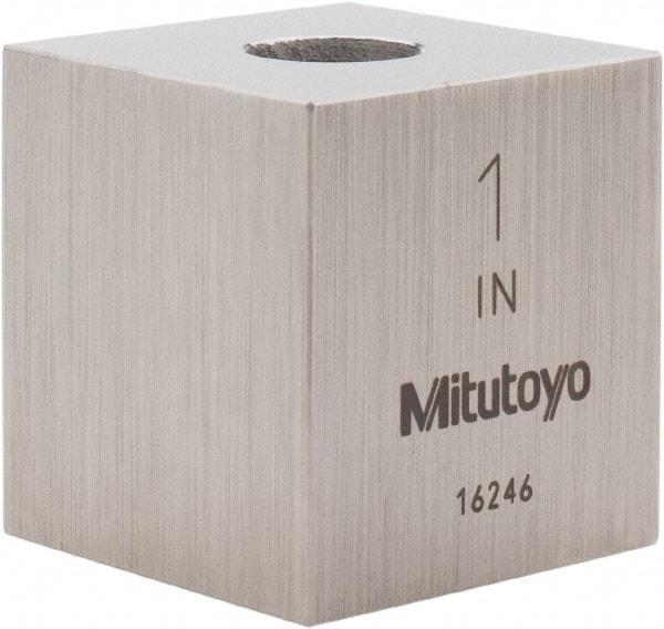 Mitutoyo - 1" Square Steel Gage Block - Accuracy Grade 0, Includes Certificate of Inspection - Strong Tooling