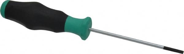 Wera - 161mm OAL Standard Slotted Screwdriver - 80mm Blade Length, Round Shank, Ergonomic Handle - Strong Tooling