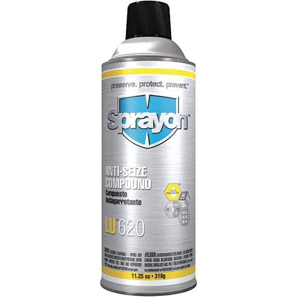 Sprayon - 8 oz Bottle Extreme Pressure Anti-Seize Lubricant - Nickel/Aluminum/Copper, -17.77 to 1,204°C, Copper Colored, Water Resistant - Strong Tooling