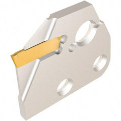 Iscar - Left Hand, 1.5mm Insert Width, Indexable Cutoff and Grooving Support Blade - DGAD 1.5B-D20 - Strong Tooling