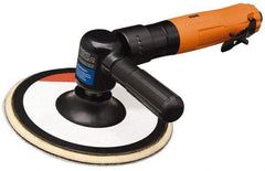 Cleco - 7" Pad Diam, 3,300 RPM, 0.9 hp, Handheld Pneumatic Buffer - 38 CFM, 5/8-11" Spindle Thread, 1/4" Inlet - Strong Tooling