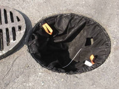 Enpac - Nonwoven Geo-Textile Catch Basin Insert - 27" to 29" Drain, Black, Use for Oil/Sediment - Strong Tooling