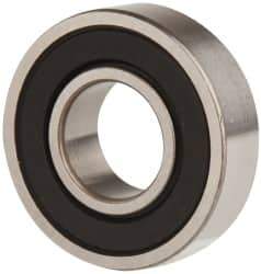 SKF - 1/2" Bore Diam, 1-1/8" OD, Double Seal Deep Groove Radial Ball Bearing - 5/16" Wide, 1 Row, Round Bore, 540 Lb Static Capacity, 1,140 Lb Dynamic Capacity - Strong Tooling