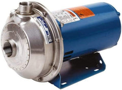 Goulds Pumps - TEFC Motor, 208-230/460 Volt, 5.4/2.7 Amp, 3 Phase, 1-1/2 HP, 3500 RPM, 316L Stainless Steel Straight Pump - 1-1/4 Inch Inlet, 1 Inch Outlet, 58 Max Head psi, 316L Stainless Steel Impeller, Carbon Ceramic Buna Seal, 135 Ft. Shut Off - Strong Tooling