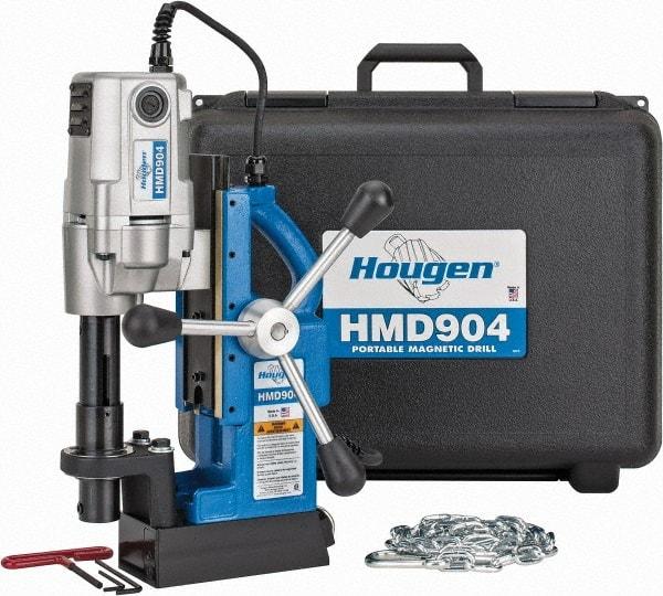 Hougen - 3/4" Chuck, 2" Travel, Portable Magnetic Drill Press - 450 RPM, 9 Amps, 1035 Watts, 115 Volts - Strong Tooling