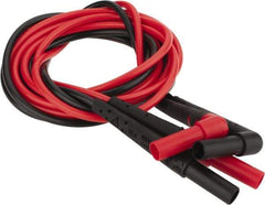 Fluke - Red/Black Electrical Test Equipment Leads - Use with Test Probes - Strong Tooling