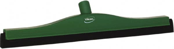 Vikan - 20" Foam Rubber Blade Bench Squeegee - Double Edge, Green, Plastic Holder - Strong Tooling