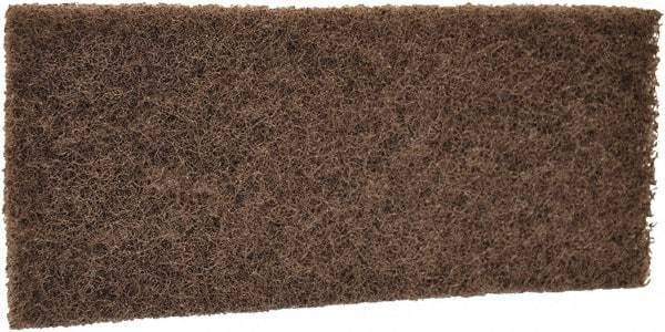 Remco - 10" Long x 4-1/2" Wide x 15/16" Thick Scouring Pad - Heavy-Duty, Brown - Strong Tooling