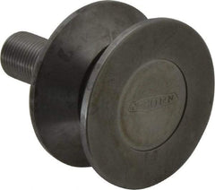 Osborn International - 2-1/2" Roller Diam x 1-5/16" Width, 3/4" Stud Diam x 1-3/4" Length, V Grooved Concentric Stud - Steel, 7/8" Thread Length, 3/4-16 Thread, 3-1/16" OAL, 1,100 Lb Dynamic Cap - Strong Tooling