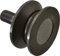 Osborn International - 3-1/2" Roller Diam x 1-11/16" Width, 7/8" Stud Diam x 2" Length, V Grooved Concentric Stud - Steel, 1-1/8" Thread Length, 7/8-14 Thread, 3-11/16" OAL, 2,270 Lb Dynamic Cap - Strong Tooling