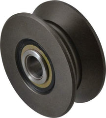 Osborn International - 3-3/4" Roller Diam x 1-9/16" Width, V Grooved Yoke Roller - Steel, 7,630 Lb Dynamic Cap - Strong Tooling