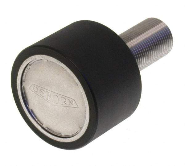 Osborn International - 1-1/2" Roller Diam x 1-3/16" Width, 5/8" Stud Diam x 1-1/2" Length, Plain Stud Load Runner - Urethane, 3/4" Thread Length, 5/8-18 Thread, 2-11/16" OAL, 170 Lb Dynamic Cap - Strong Tooling