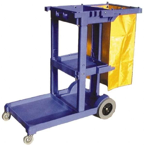 PRO-SOURCE - Polyethylene Janitor Cart - 20" Width - Strong Tooling