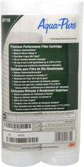 3M Aqua-Pure - 2-1/2" OD, 5µ, Cellulose Fiber Graded-Density Cartridge Filter - 9-3/4" Long, Reduces Dirt & Rust - Strong Tooling