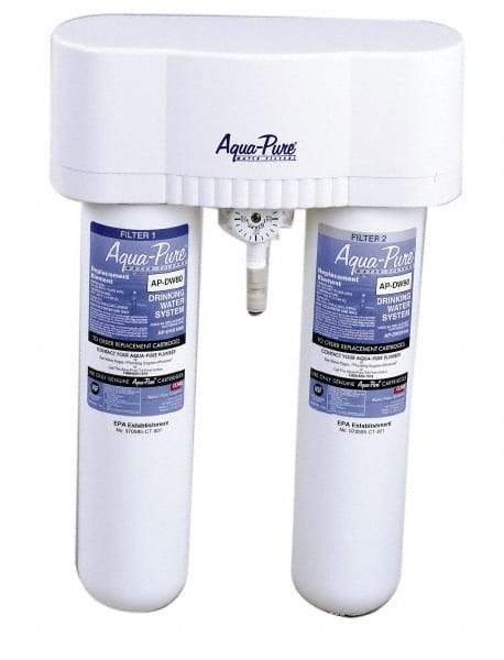 3M Aqua-Pure - 0.6 GPM Max Flow Rate, 1/4 Inch Pipe, Under Sink, Dual Filtration Water Filter System - 2 Housings, Reduces Sediment, Taste, Odor, Chlorine, VOC's, MTBE's, Lead, Cysts - Strong Tooling