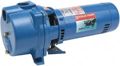 Goulds Pumps - 115/230 Volt, 14.8/7.4 Amp, 1 Phase, 3/4 HP, Self Priming Centrifugal Pump - 48J Frame, 1-1/2 Inch Inlet, 44 Head Pressure, 45 Max GPM, ODP Motor, Cast Iron Housing, Noryl Impeller, 103 Ft. Shut Off, Carbon Ceramic Mechanical Seal - Strong Tooling