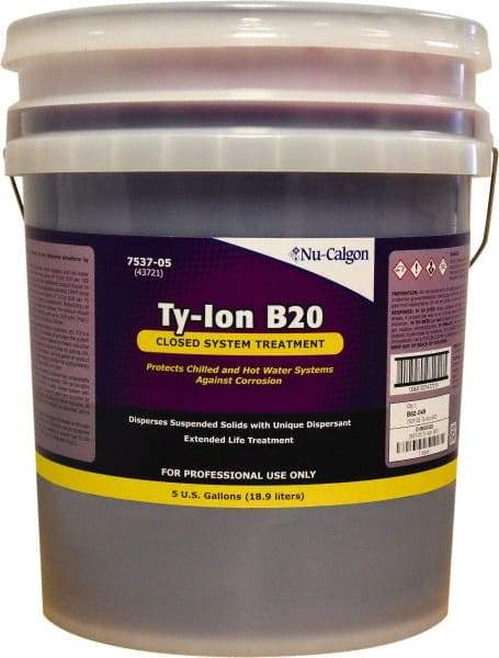 Nu-Calgon - 5 Gal Pail HVAC Cleaners & Scale Remover - Liquid Nitrite Borax Formula, Recirculating System Corrosion Inhibitor Cleaner Hot & Chilled Water Closed Systems - Strong Tooling