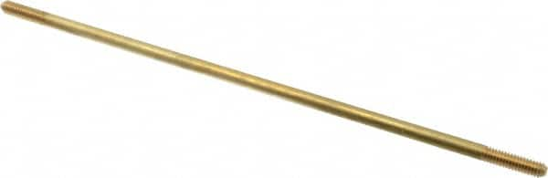 Made in USA - 10" Long, 1/4-20 Thread, Float Valve Rod - Brass, 1/2" Thread Length - Strong Tooling