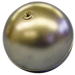 Made in USA - 2-3/8" Diam, Spherical, Internal Connection, Metal Float - 1/4-20 Thread, Copper, 25 Max psi, 24 Gauge - Strong Tooling