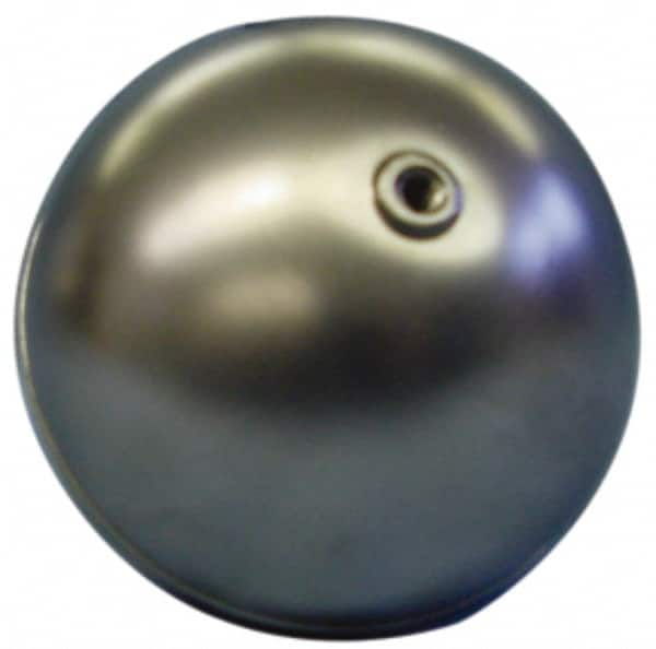 Made in USA - 2" Diam, Spherical, Internal Connection, Metal Float - 10-32 Thread, Stainless Steel, 1,000 Max psi, 22 Gauge - Strong Tooling