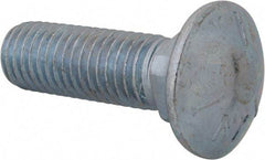 Value Collection - 5/8-11 UNC 2" Length Under Head, Standard Square Neck, Carriage Bolt - Grade 5 Steel, Zinc-Plated Finish - Strong Tooling