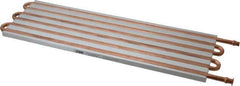 Lytron - 12" Long x 3-3/4" High, Beaded Connection Copper Tube Cold Plate - 1/4 OD Tube, 6-Pass Fluid Path, Water Cooling, 0.31" Thick - Strong Tooling