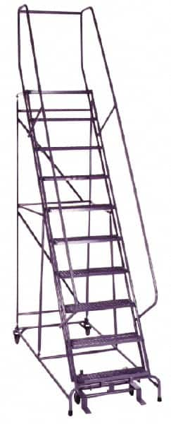 Cotterman - 162" 12 Step Ladder - 350 Lb Capacity, 120" Platform Height, 32" Base Width x 88" Depth, Grip Strut - Strong Tooling