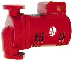 Bell & Gossett - 1/12 hp, 8-5/8" Long, 1 Phase, Cast Iron Housing, Noryl Impeller, Inline Circulator Pump - 115 Volt, 60 Hz, 6-3/8" Flange Width, Bell & Gossett Part No. 1BL012, 150 Max psi, ODP Motor - Strong Tooling