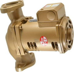 Bell & Gossett - 1/6 hp, 9-1/8" Long, 1 Phase, Bronze Housing, Noryl Impeller, Inline Circulator Pump - 115 Volt, 60 Hz, 6-3/8" Flange Width, Bell & Gossett Part No. 1BL004, 150 Max psi, ODP Motor - Strong Tooling