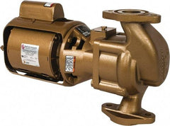 Bell & Gossett - 1/6 hp, 15-3/8" Long, 1 Phase, Bronze Housing, Phenolic Impeller, Inline Circulator Pump - 115 Volt, 60 Hz, 8-1/2" Flange Width, Bell & Gossett Part No. 102213, 125 Max psi, ODP Motor - Strong Tooling