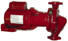 Bell & Gossett - 1/3 hp, 19-7/8" Long, 1 Phase, Cast Iron Housing, Bronze Impeller, Inline Circulator Pump - 115/230 Volt, 60 Hz, 11" Flange Width, Flanges Included, Bell & Gossett Part No. 172708, 175 Max psi, ODP Motor - Strong Tooling