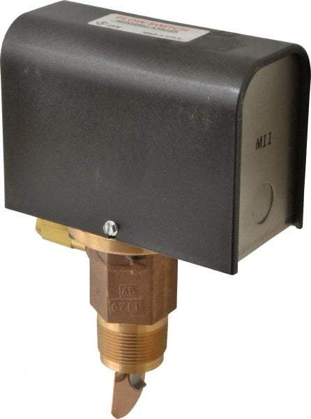 McDonnell & Miller - 300 psi, Brass Housing, General Purpose Flow Switch - 7.7 Flow Set Point, 4.8 to 998 GPM - Strong Tooling