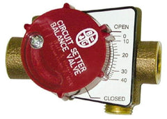 Bell & Gossett - 1-1/4" Pipe, Threaded End Connections, Inline Calibrated Balance Valve - 4-3/8" Long, 3-1/2" High, 300 Max psi, Brass Body - Strong Tooling