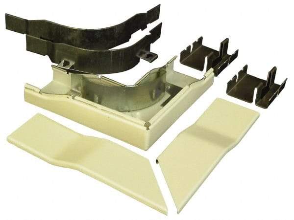 Wiremold - 5-1/2 Inch Long x 5-1/2 Inch Wide x 7/8 Inch High, Raceway Elbow End - 90°, Ivory, For Use with Wiremold 2400 Series Raceways - Strong Tooling