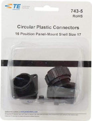 Tyco/Amp - Panel Mount Plug and Receptacle Kit - 17 to 16 AWG Compatible Wire Size - Strong Tooling