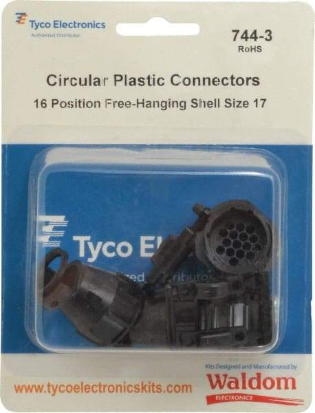 Tyco/Amp - Panel Mount Plug and Receptacle Kit - 16 to 17 AWG Compatible Wire Size - Strong Tooling