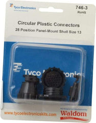 Tyco/Amp - Panel Mount Plug and Receptacle Kit - 28 to 17 AWG Compatible Wire Size - Strong Tooling