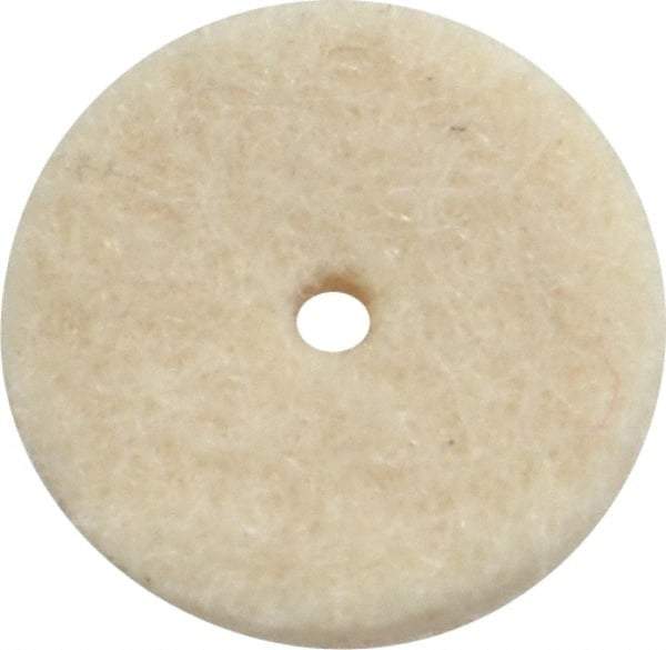 Made in USA - 1/2" Diam x 1/8" Thick Unmounted Buffing Wheel - Polishing Wheel, 1/64" Arbor Hole, Soft Density - Strong Tooling