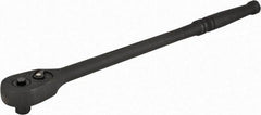 Paramount - 1/2" Drive Pear Head Quick-Release Ratchet - Black Oxide Finish, 15" OAL, 45 Gear Teeth, Standard Knurled Handle - Strong Tooling