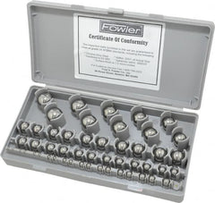 Fowler - 1/8 to 1 Inch Diameter, Chrome Steel, Gage Ball Set - 0.0001 Inch Tolerance, Grade 24 Accuracy, 63 RC Hardness, 26 Pairs - Strong Tooling