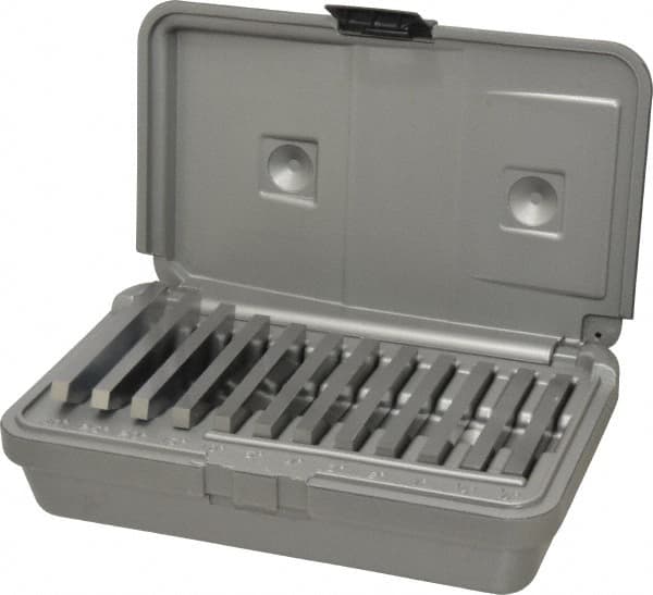 Fowler - 0.25 to 30°, 3 Inch Long, Steel, Angle Block Set - 0.25 Inch Thick, 30 Arc Seconds Accuracy, Includes Shop-Hardened and Molded Case, 12 Pieces - Strong Tooling