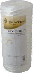 Pentair - 4-1/2" OD, 100µ, Fibrillated Polypropylene String-Wound Cartridge Filter - 9-7/8" Long, Reduces Sediments - Strong Tooling