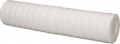 Pentair - 4-1/2" OD, 5µ, Polypropylene String-Wound Cartridge Filter - 20" Long, Reduces Sediments - Strong Tooling