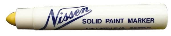 Markal - Yellow Solid Paint Marker - Soft Crayon Tip, Alcohol Base Ink - Strong Tooling