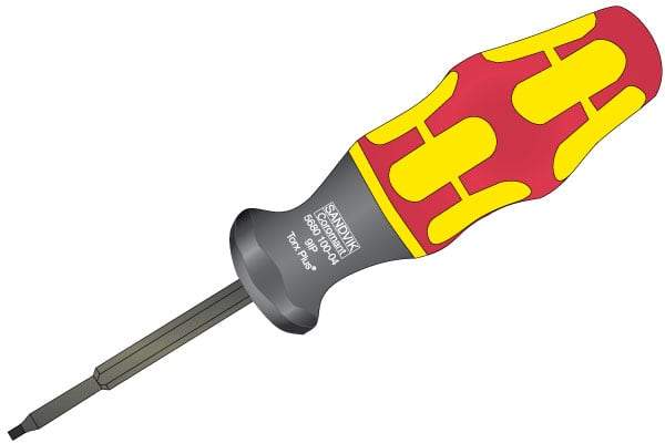 Sandvik Coromant - Torque Wrench for Indexable Tools - 5680 100 Toolholder Style Compatibility - Strong Tooling