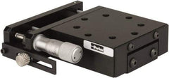 Parker - 29 Kg Capacity, M5 Mount Hole, 13mm Travel, Precision Ball Bearing Table with Side Drive - X-Y Stage, 8 Mounting Holes, 65mm Long x 66-1/2mm Wide x 25.4mm High - Strong Tooling