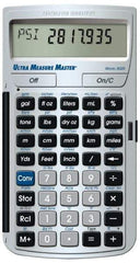 Calculated Industries - 11-Digit LCD (7 Normal & 4 Fractions) 400 Function Handheld Calculator - 0.73" x 2.56" (19.00mm x 65.0mm) Display Size, Silver, CR-2016 Powered, 7" Long x 5" Wide x 1" High - Strong Tooling